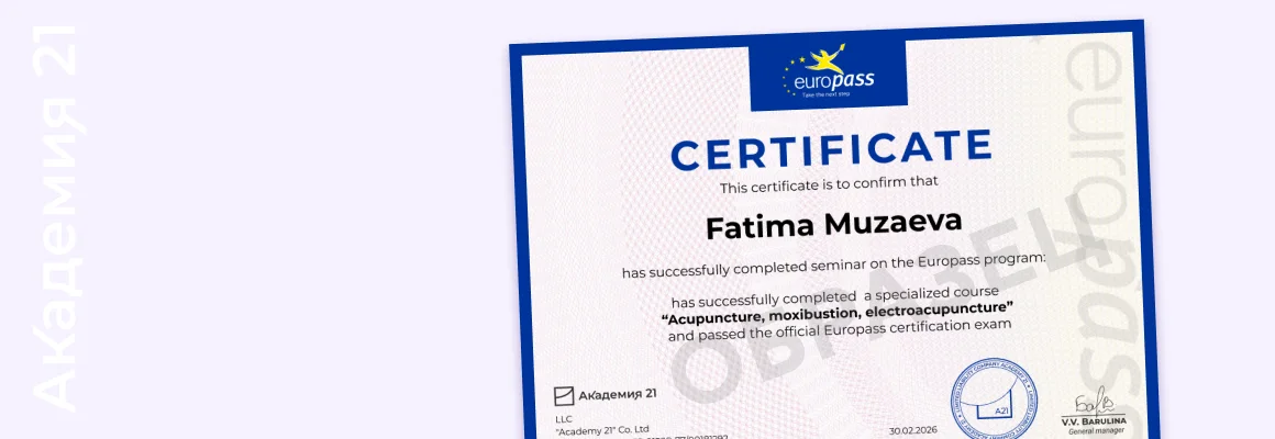 Международный сертификат Europass — образец